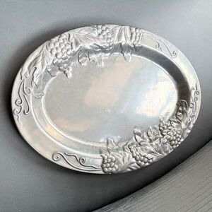Wilton Armetale Silver Metal Oblong Platter Serving Piece